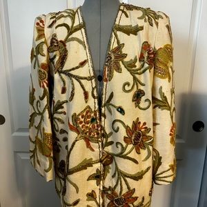 Vintage Custom Embroidered & Beaded Jacket